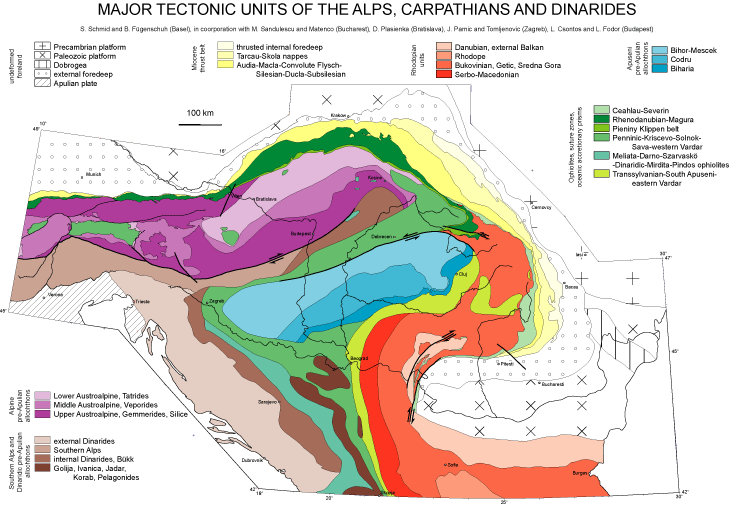 tectonic units map